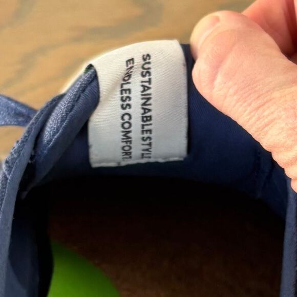 Cariuma Oca Low Shadow Sneakers Blue Canvas Organic Cotton Mens 9 Womens 10.5 - Picture 6 of 11